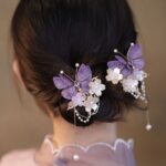 Make a Assertion with a Purple Butterfly Hairpin That Stands Out